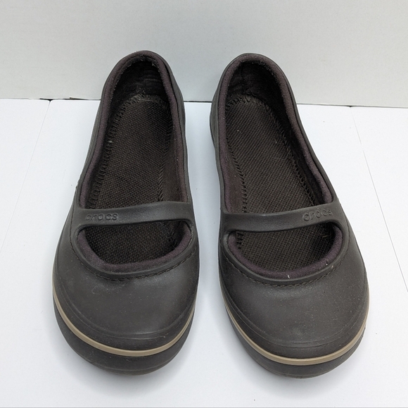 Crocs Brown Sandal Mary Jane Flats 10 Women - Picture 2 of 7